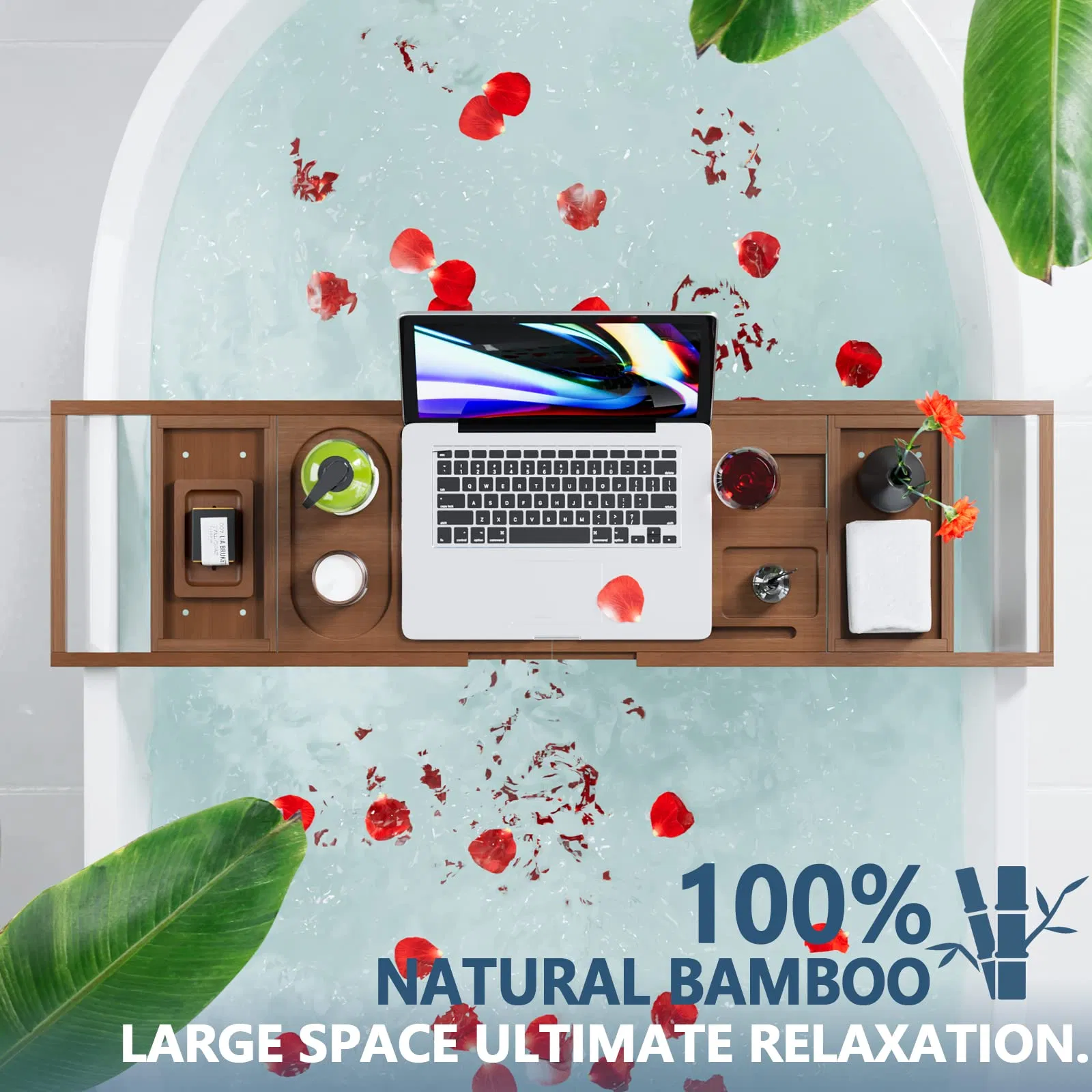 Premium Bathtub Tray Caddy Expandable Unique House Warming Gifts Bathtub Rack