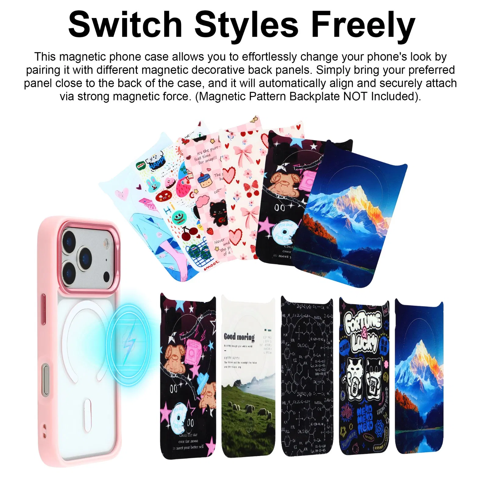 for iPhone 17 Pro Max Clear Phone Case Compatible with Magsafe PC TPU Back Cover