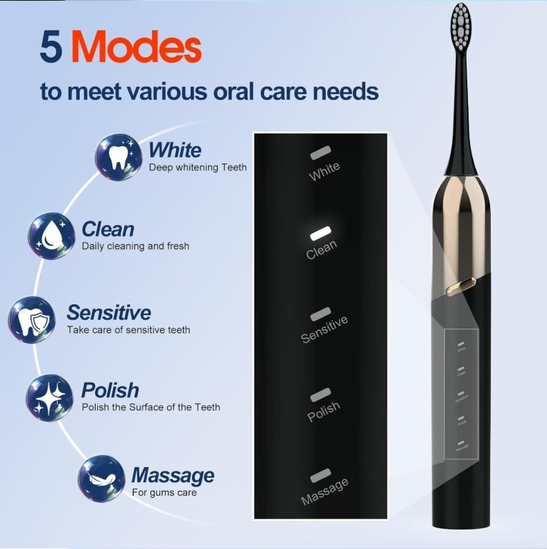 Deep Cleaning Ultrasonic Toothbrush for Superior Oral Care