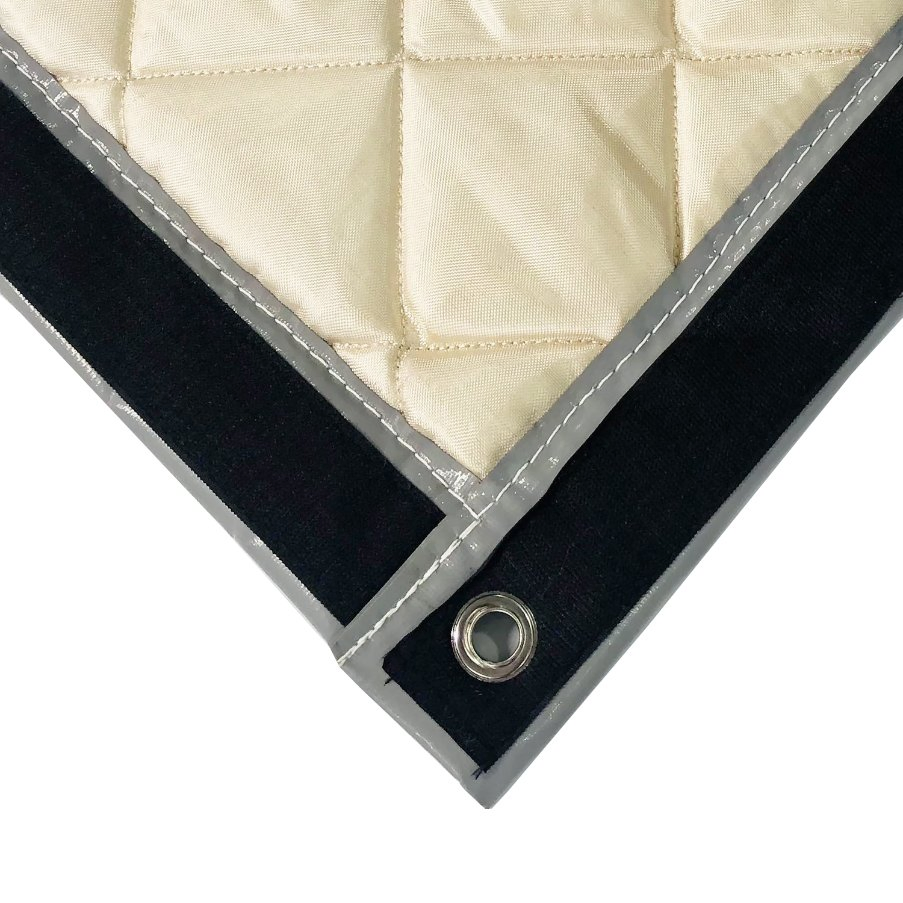 Litong Double Face Grey Color Logo Printing Outdoor Soundproof Blanket Acoustic Sound Barrier Blanket