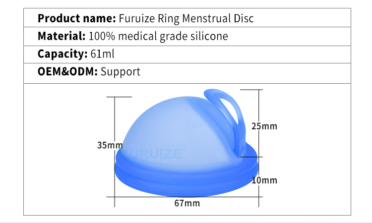 CE Approved Thin Menstrual Collector Disc Custom Packing Women Soft Silicone Menstrual Disc Reusable Disc