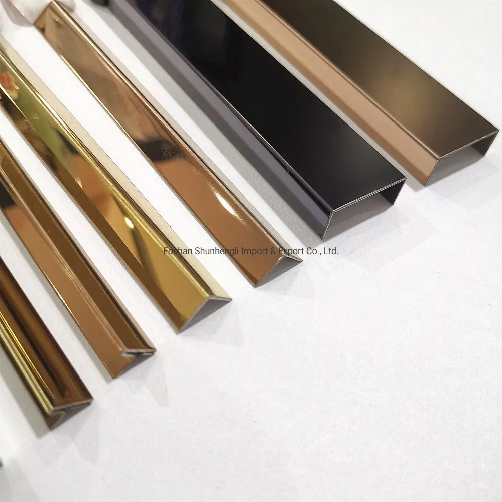 Mirror Stainless Steel Tile Trim L U T Decorative Metal Profile