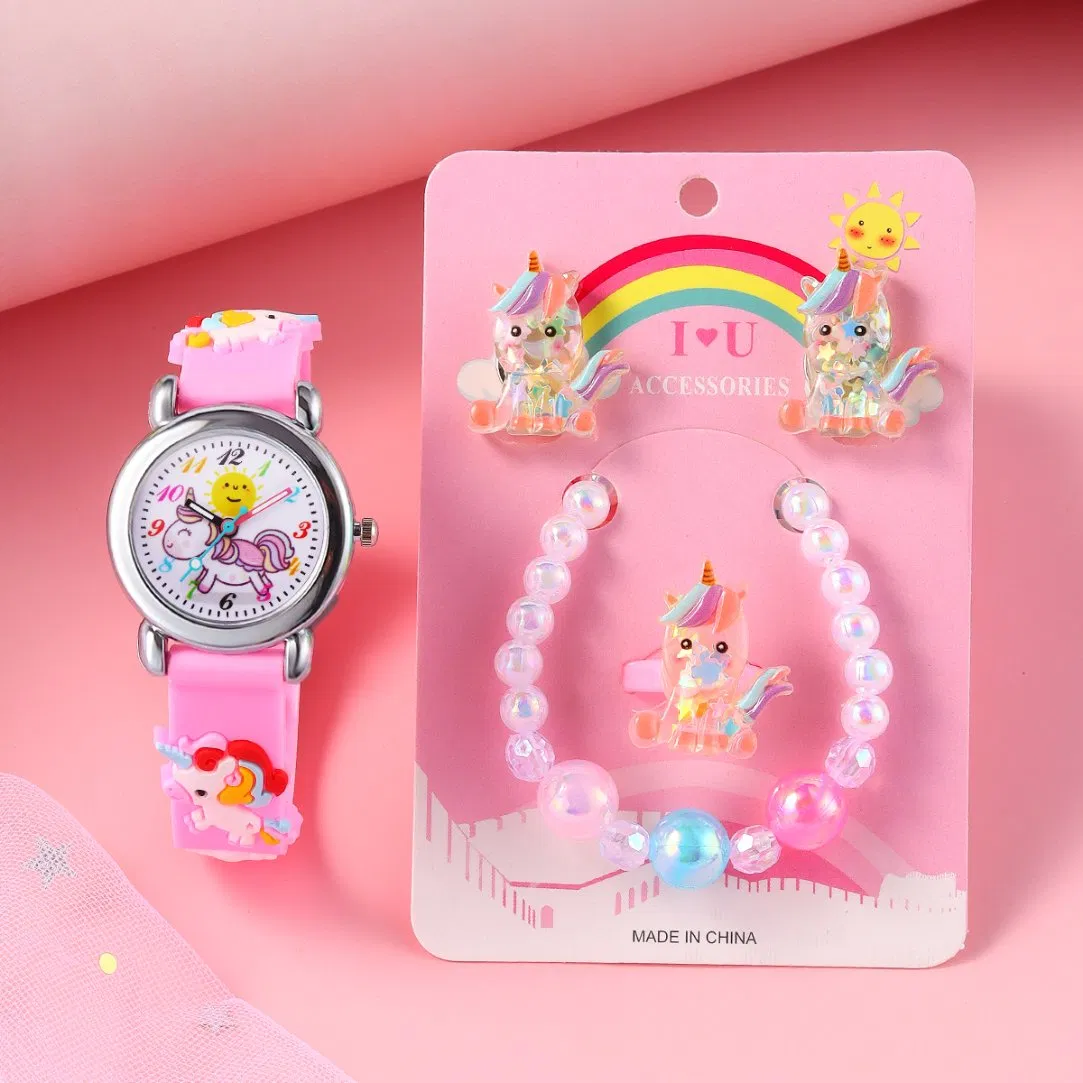 Unicorn Quartz Watch Cartoon Pink Color-Blocked Accessories
