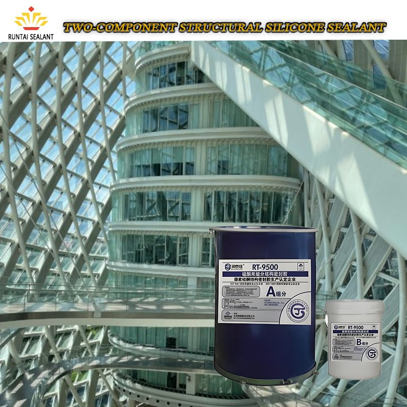 Two-Part Component Black Weatherproof Silicone Sealant for Building Materials Construction Adhesive