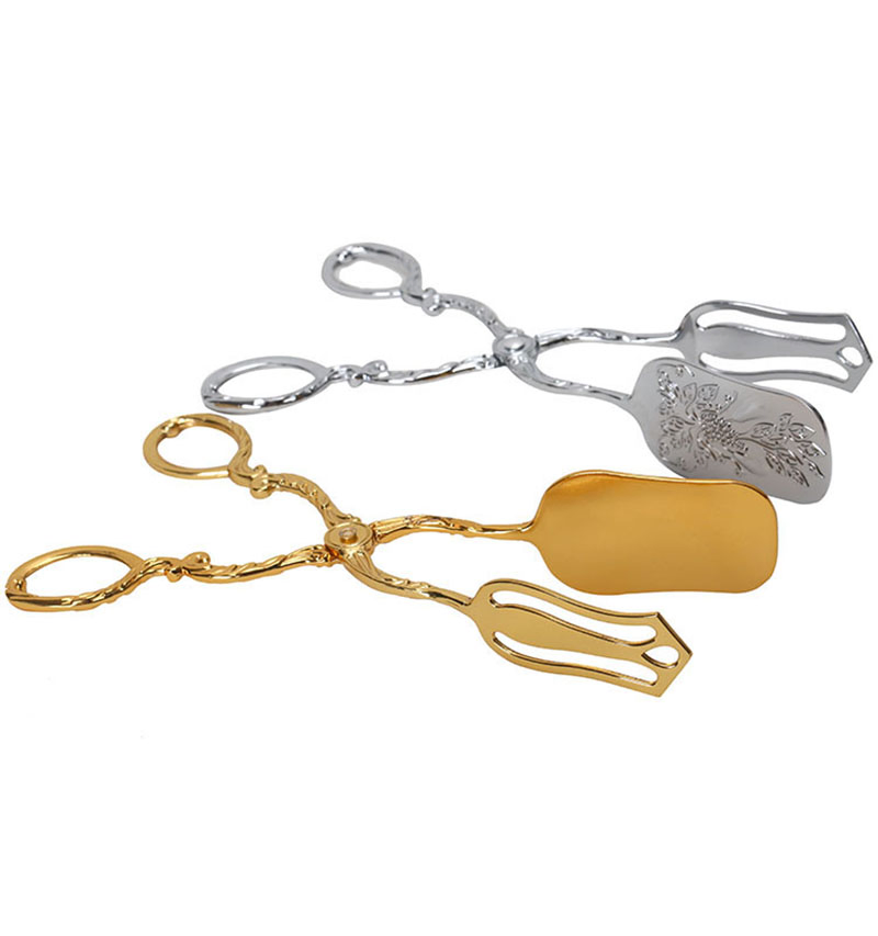 Arab Food Tong Stainless Steel Kitchenware Middle East Dubai Saudi Arabia Candy Food Serving Tongs Barbecue Clip Clamps Gold/Silver/Copper