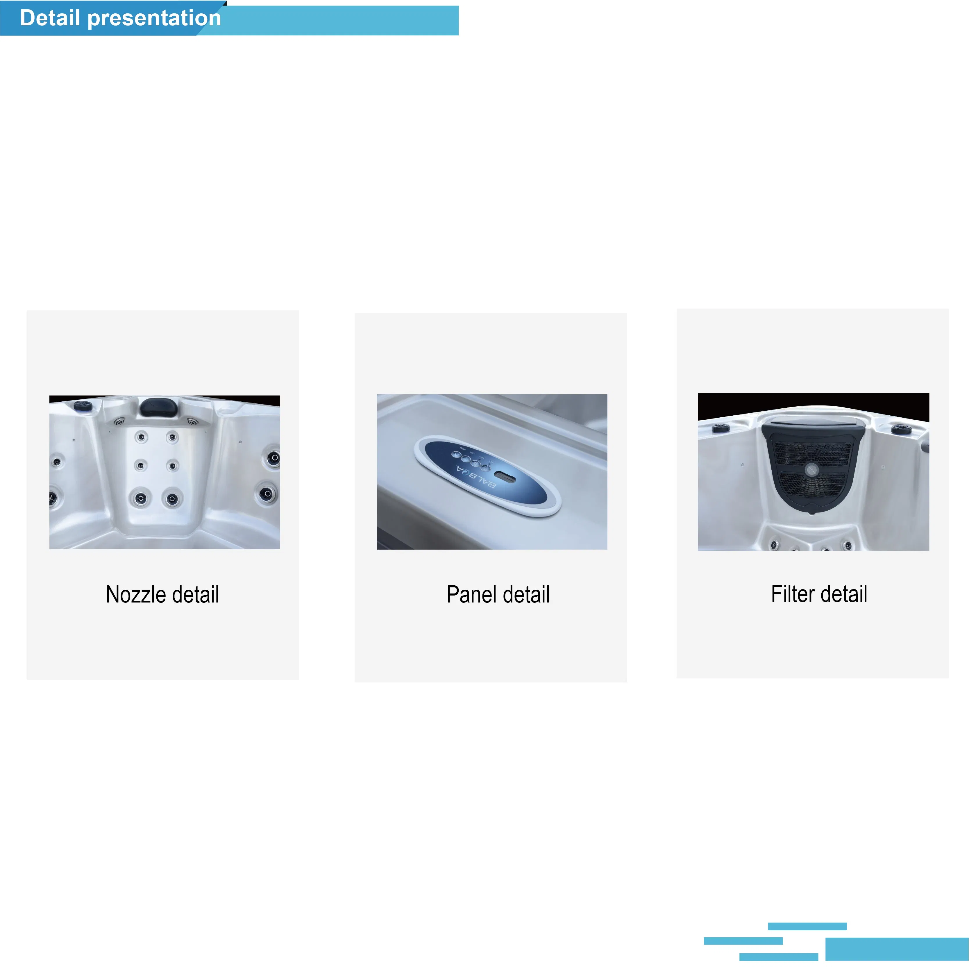 High Quality Cheap Whirlpool SPA Bathtub Acrylic Balboa Outdoor Swim SPA Hot Tub