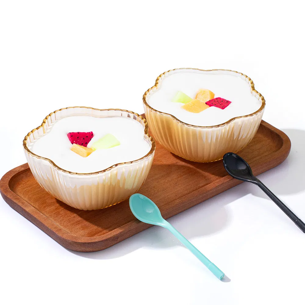 New Wholesale Custom 250ml Empty Glass Bowl for Fruit Salad, Ice Cream, and Candy