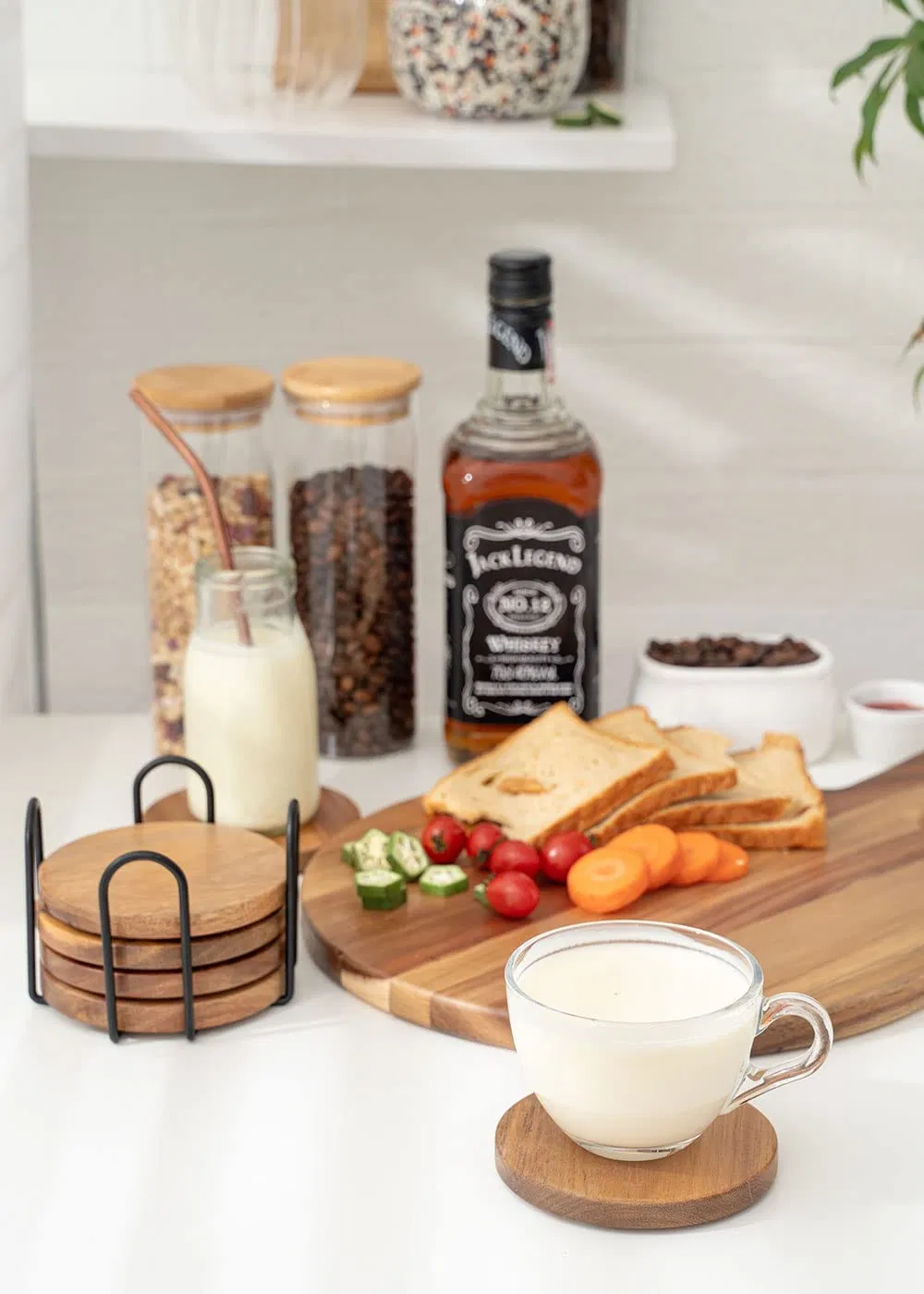 Wooden Dinnerware Bamboo Coaster Set for Cup and Pot