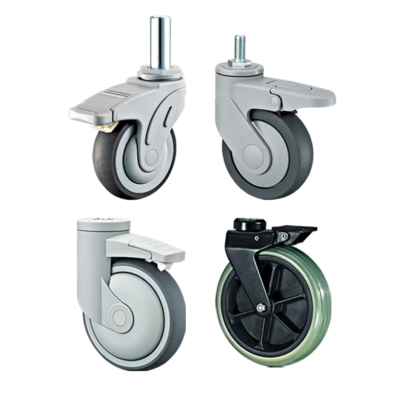 3"4"5"Hospital Bed Caster Medical Bed Caster Wheels Medical Equipment TPR Wheel