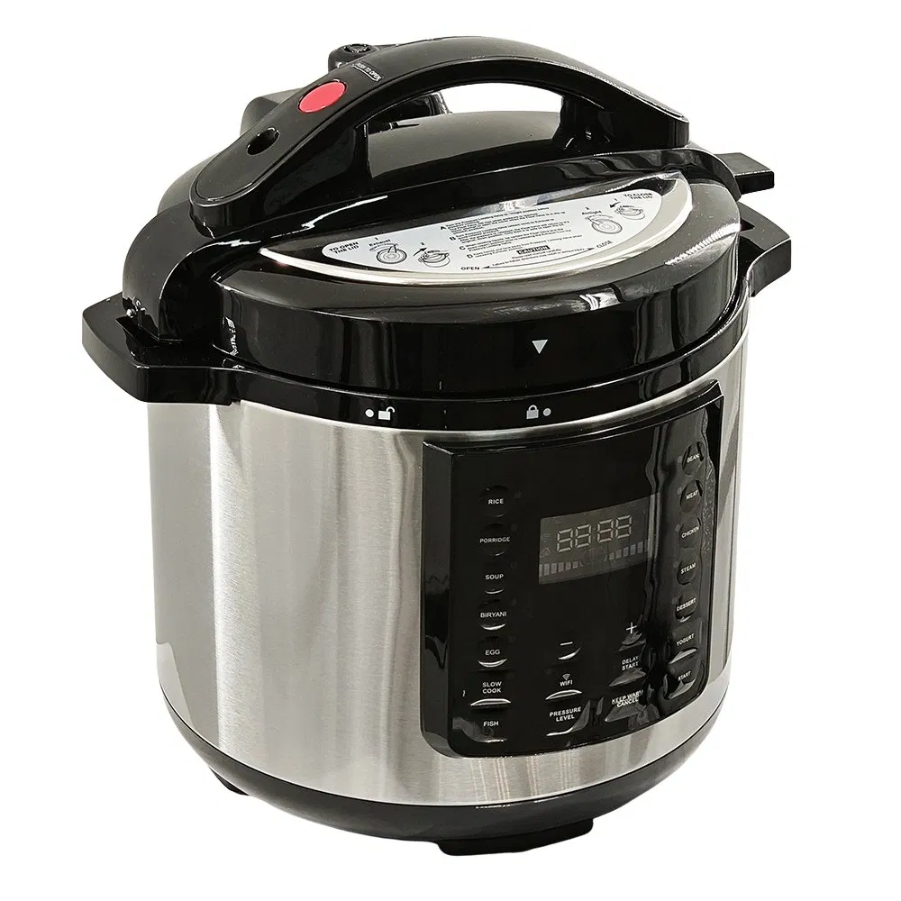 Space-Saving Pressure Cooker Designed for Easy Storage with Detachable Lid Feature