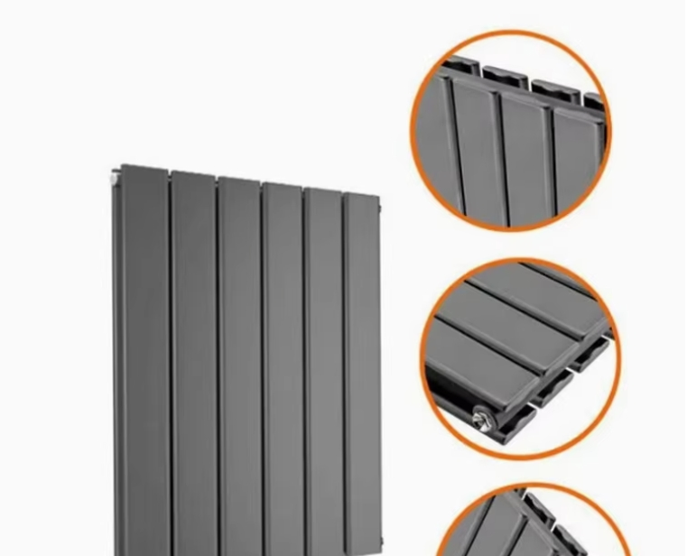 Double Flat Panel Heating Aluminum Steal Radiator Black Anthracite Color