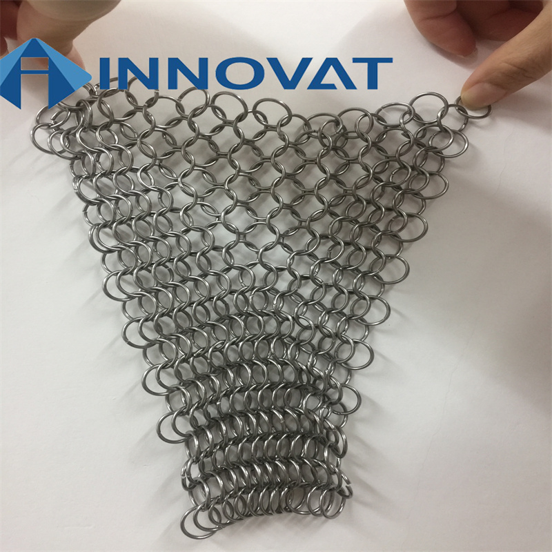 Metal Sequin Mesh Drapes Metal Sequin Curtain / Metallic Sequin Curtain/ Ring Mesh Curtain for Museum Opera House Decoration