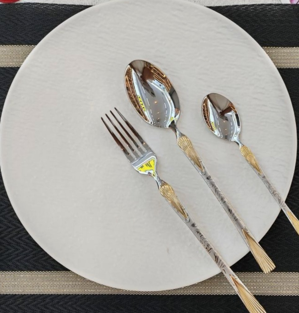 Elegant Stainless Steel Cutlery Set for Dining and Entertaining