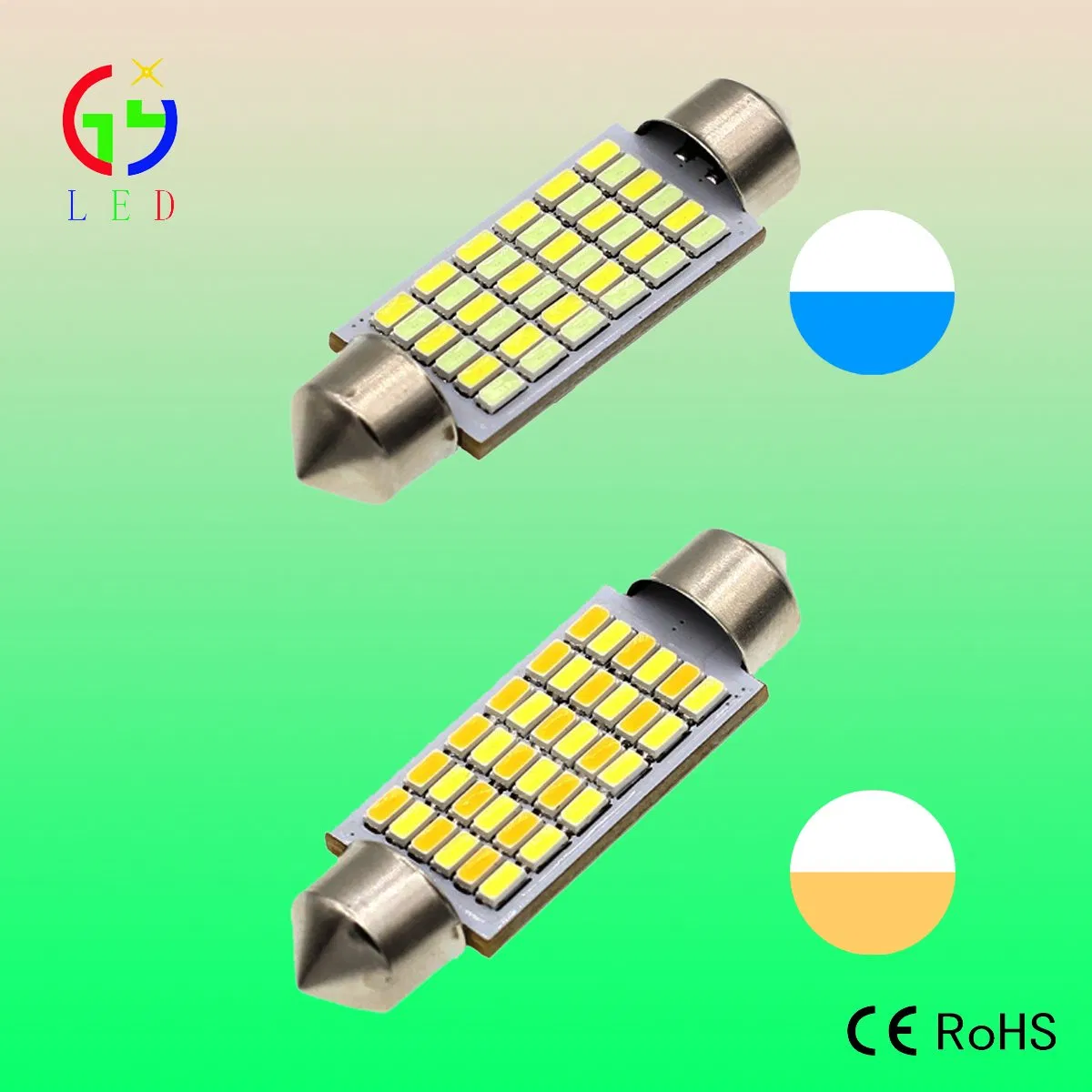 Сверхяркая светодиодная лампа 52SMD для авто, поворотники