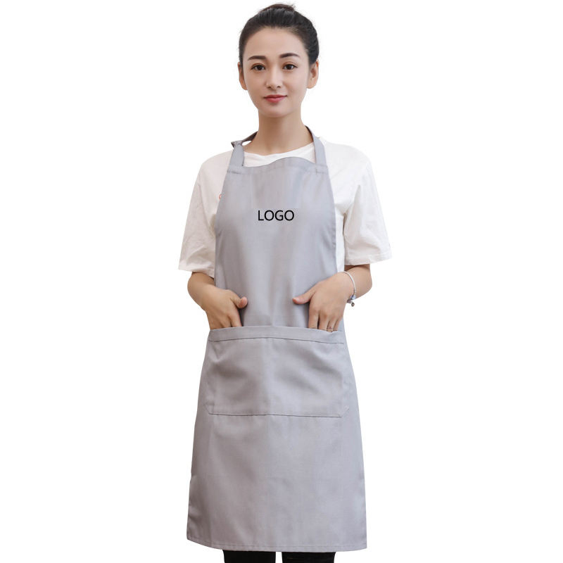 Reusable Eco-Friendly Durable Cleaning Apron for Business Kitchen Use with Multi-Function Pockets