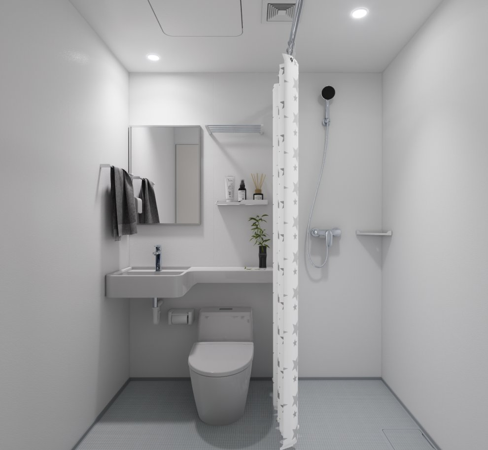 Tongnai Quick Drainage Ventilation for Dry, Clean and Hygienic Bathroom Facilities System Complete Bathroom