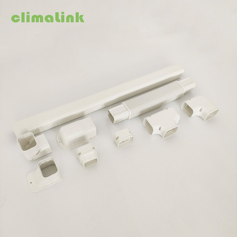 Manufacturer AC Accessories Mini Split Spare Parts Decorative Air Condiioner Duct Pipe Cover PVC Plastic AC Line Set Cover Kit for Home DIY Decotation