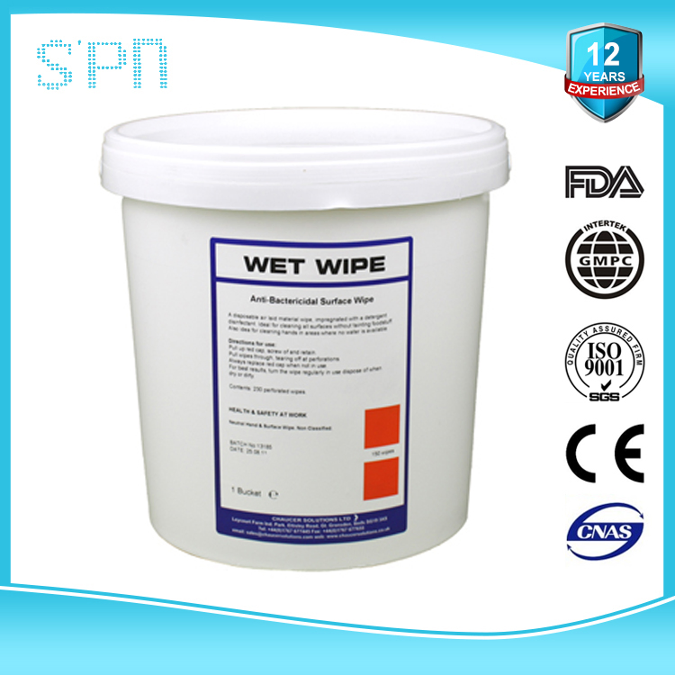 Special Nonwovens Ammonia-Free Household Portable Quick Clean Car Disinfect Soft Cleaning Bucket and Tube Wet Wipe