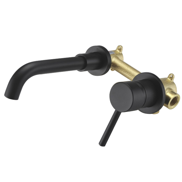 Innada Contemporary Single Handle Matt Black Brass Basin / Lavatory /Sink/Shower/Bathtub Waterfall Bathroom Faucet