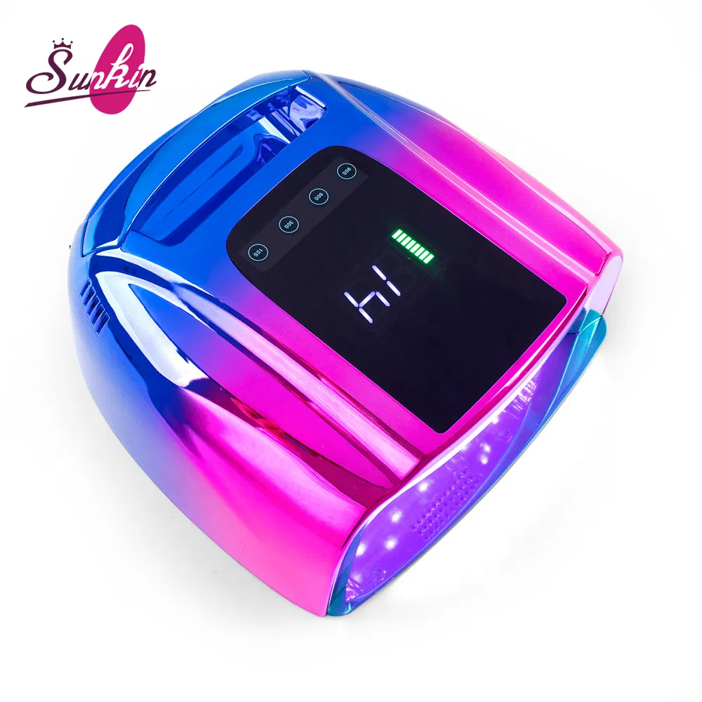 Gradient Color Cordless Nail Lamp 96W Quicky Drying Rechargeable UV Lamp