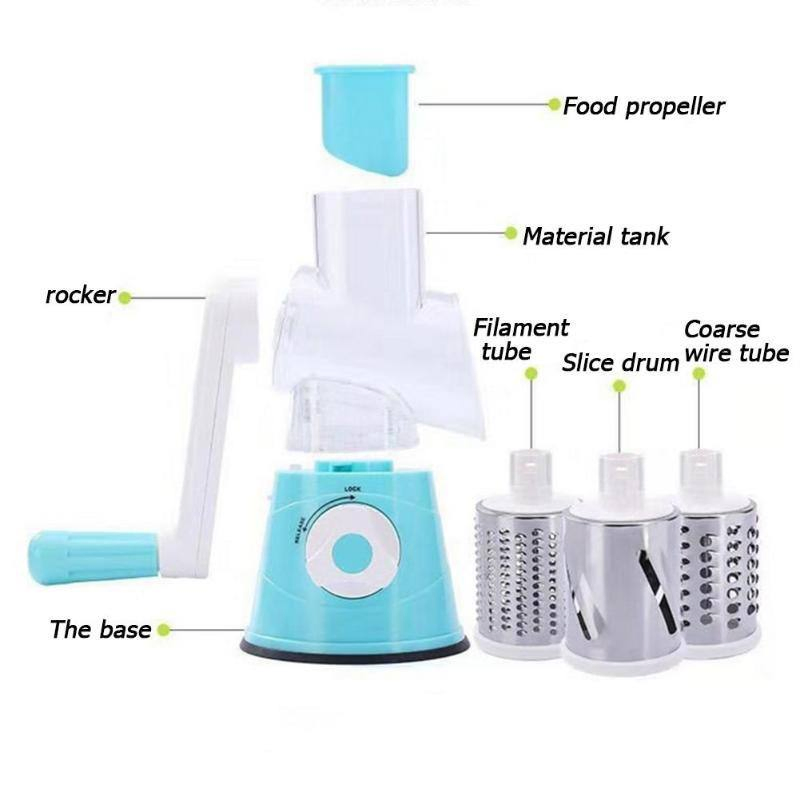 Multi Purpose Manual Food Vegetable Grater with Handle Kitchen