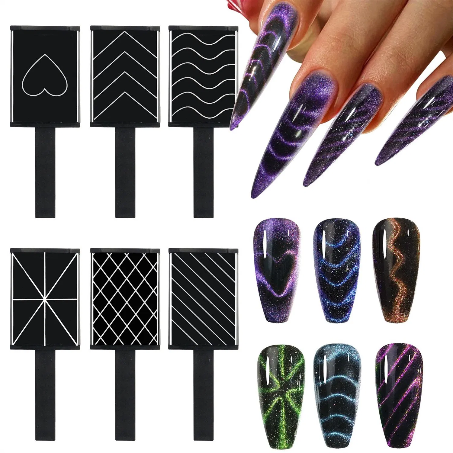 Nail Fancy Cat Eye Magnet 3D Phantom Magnet Nail Polish Gel Magnet Pattern Magic Magnet
