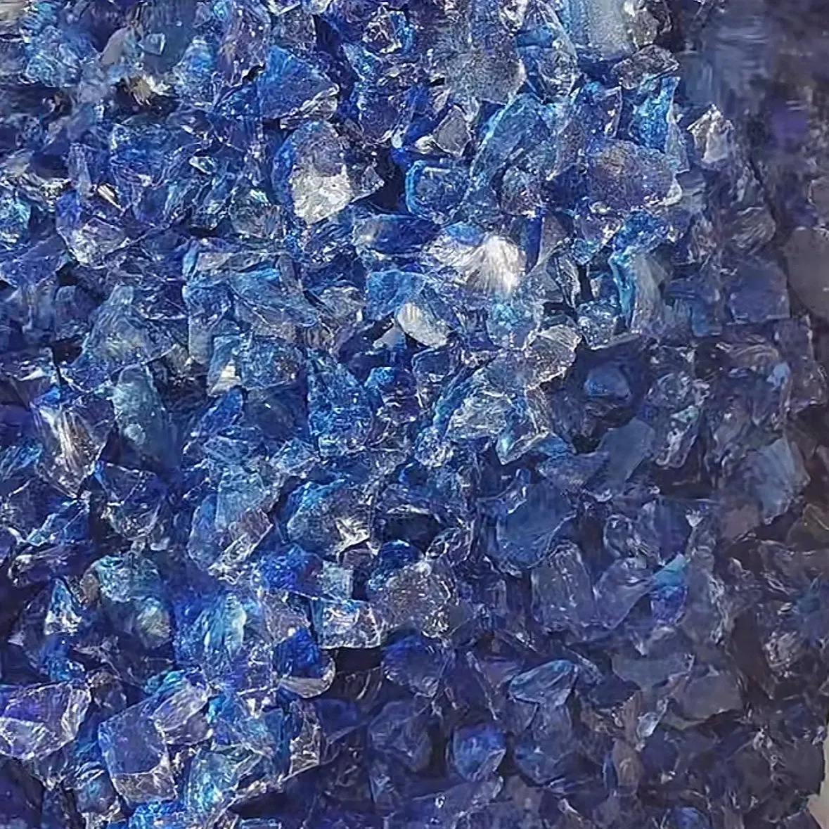 Colored Ocean Blue Glass Stone