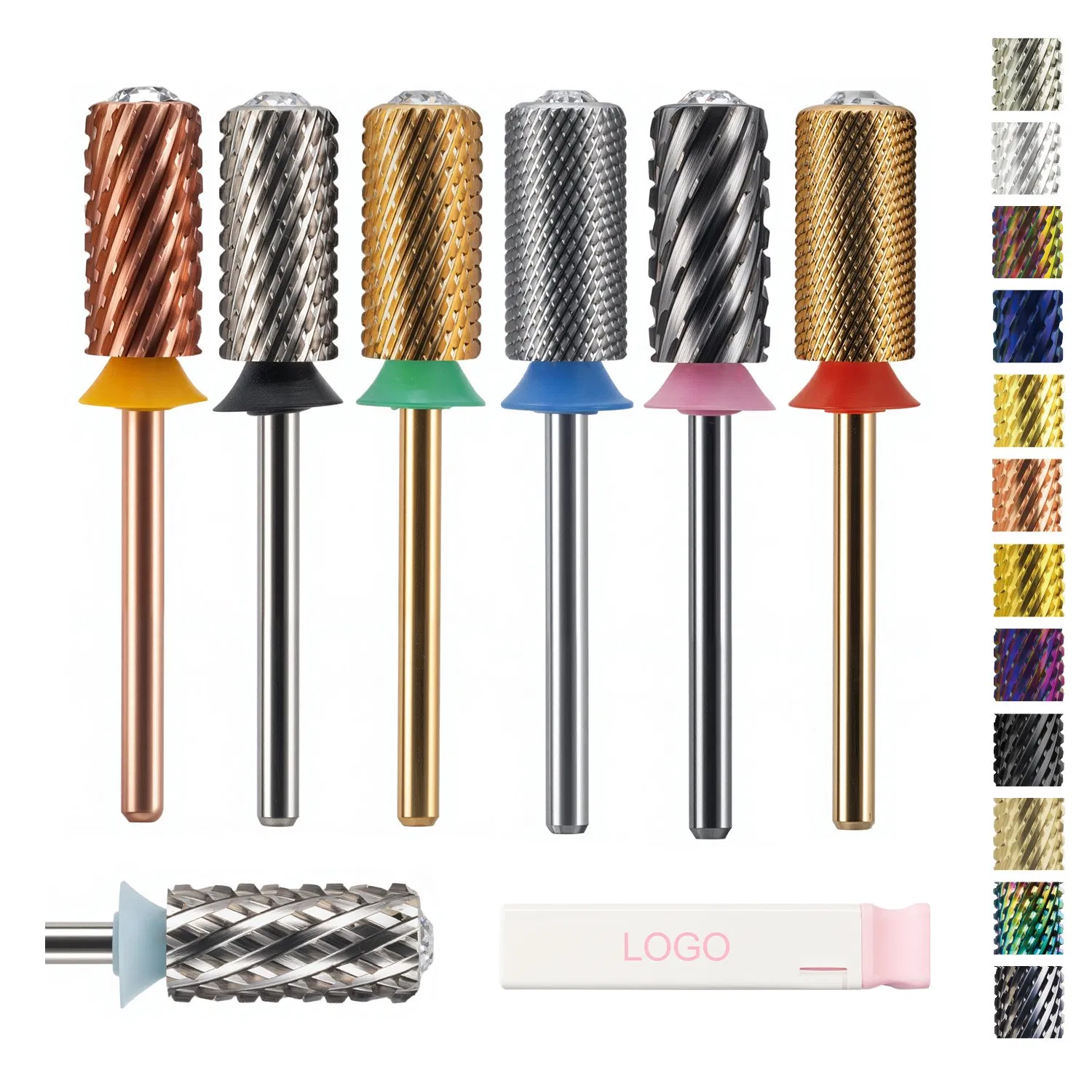 OEM Nail Drill Bits Set Ceramic Tapered Barrel Cut Drill Bits Nails