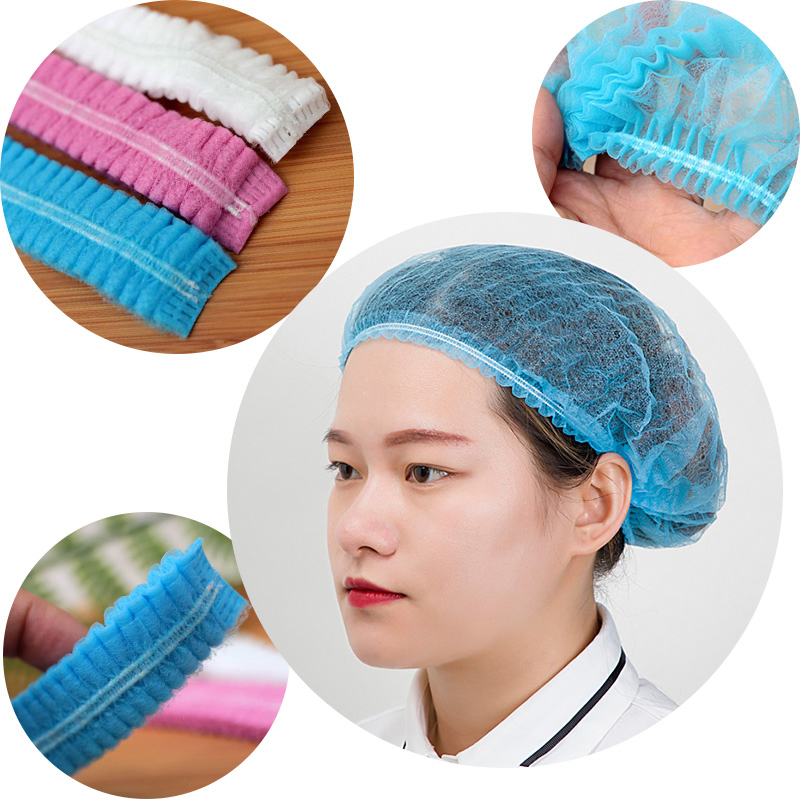 Disposable Clean Room Clip Cap Non Woven Mob Cap Head Cap