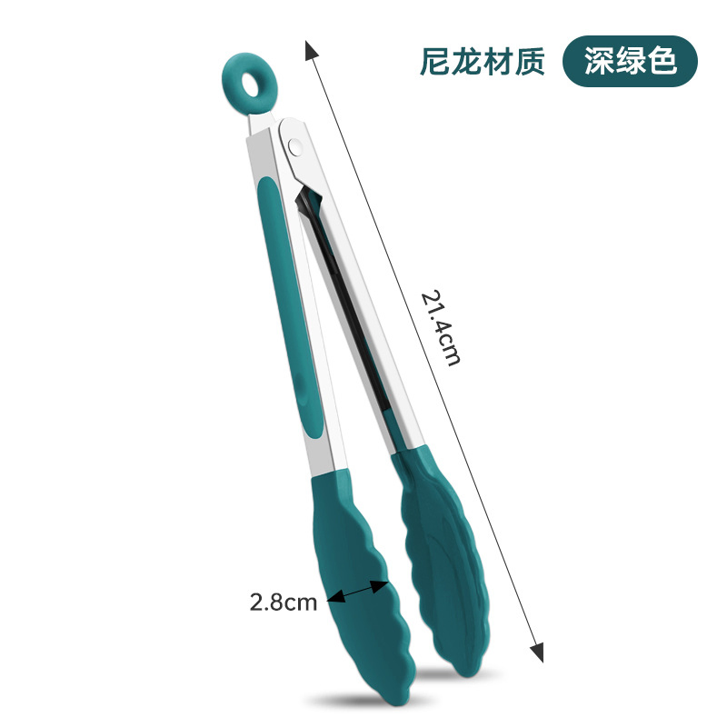 430 Stainless Steel Food Tongs, Outdoor BBQ Grilling Tongs, Steak Clamps, High-Temperature Resistant Food Tongs, Kitchen Tools, BBQ Tongs