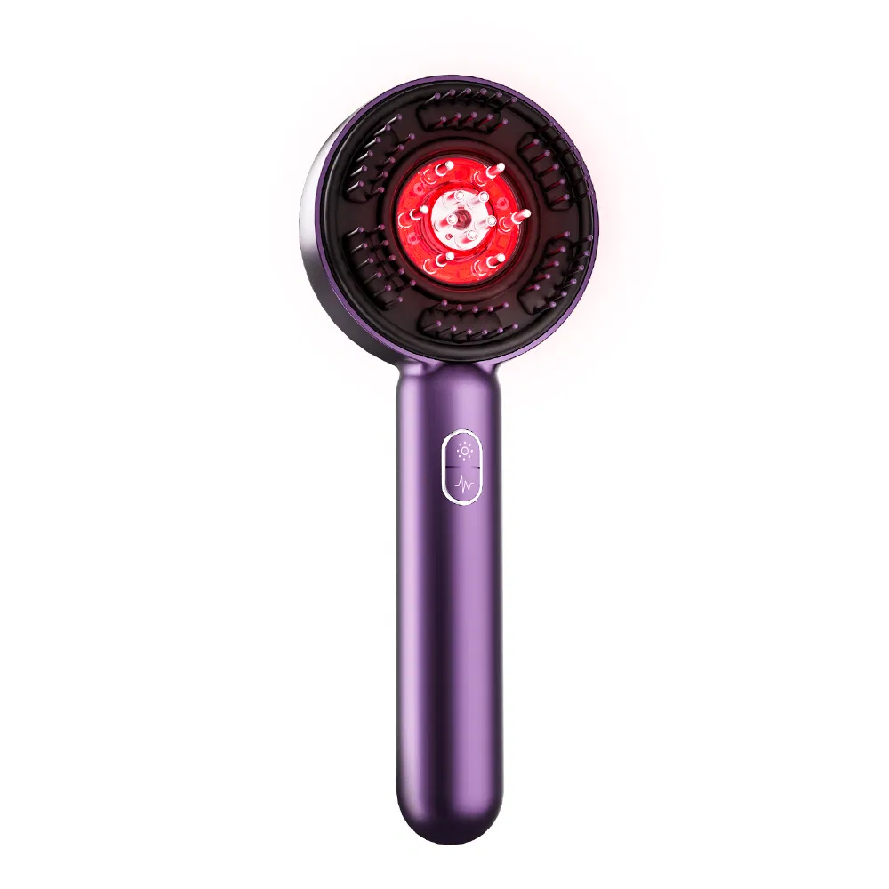 Электрическая EMS-расческа для роста волос с красным светом