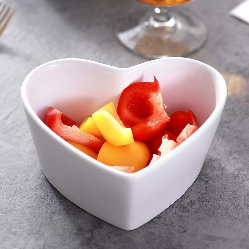 Heart Shape Mini Bowl Sauce Salad Dish Square Pudding Dessert Bowls