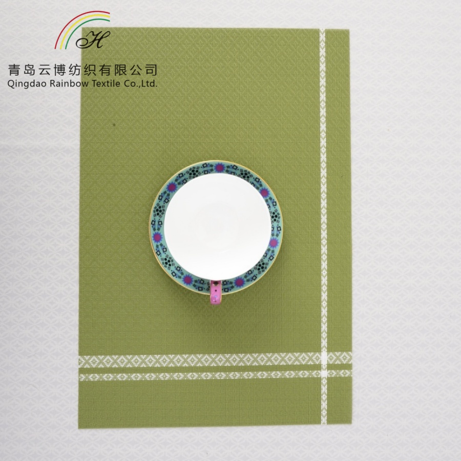 Custom Wholesales Rectangle Luxury PVC Non Slip Placemat Polyester Placemats Table Place Mat