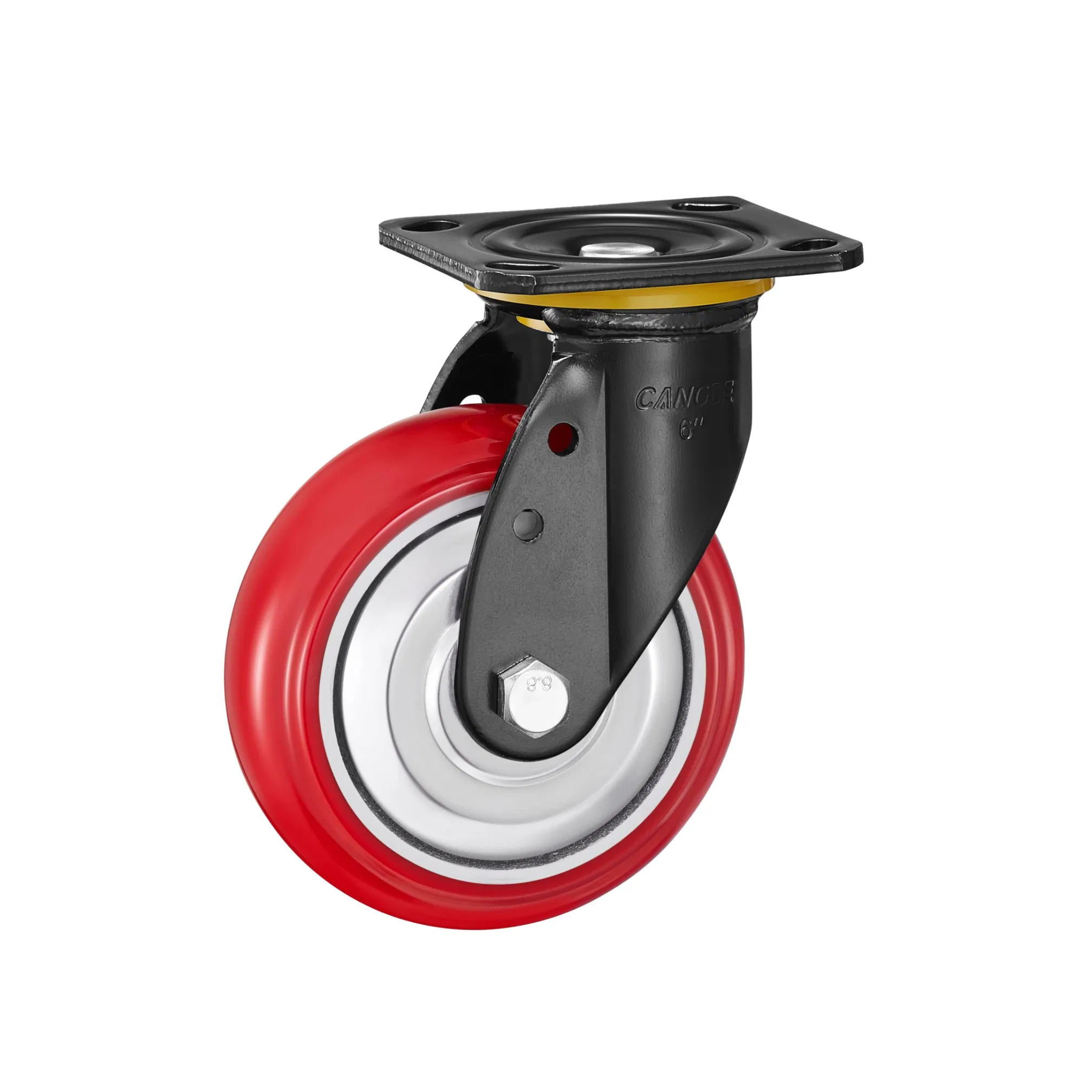 Wholesale Heavy Duty 4" 5" 6" 8" Red Polyurethane Wheels Heavy Duty Caster Wheels