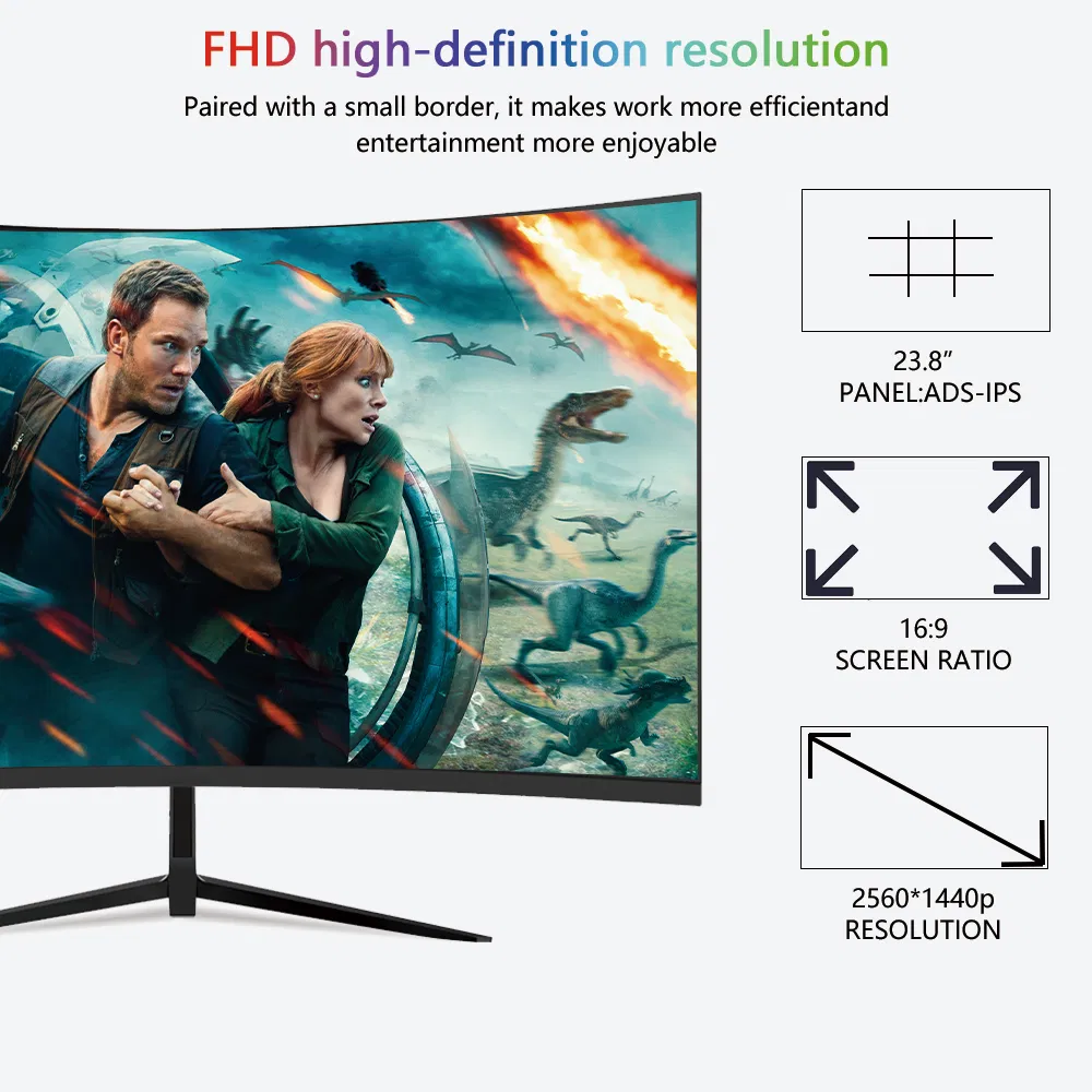 Игровой монитор 32-34 дюйма 4K OLED, 165Гц, изогнутый