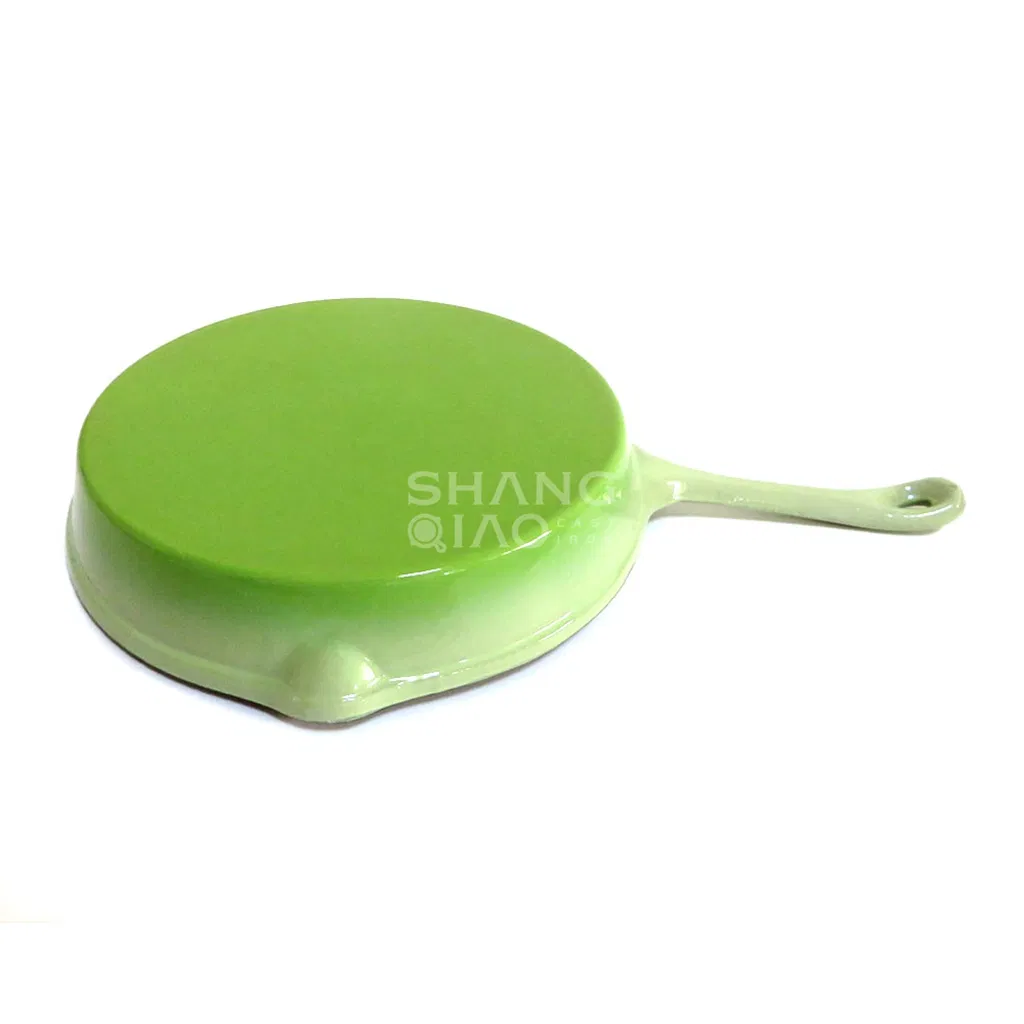Custom Logo High Quality Cast Iron Kitchen Skillet Enamel Cast Iron Skillet Fry Pans