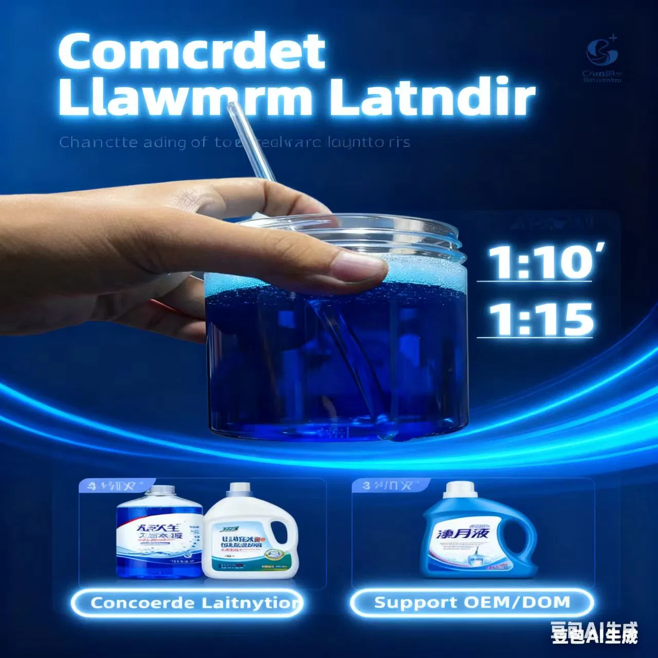 Concentrated Laundry Liquid 1: 8 Supply Gentle