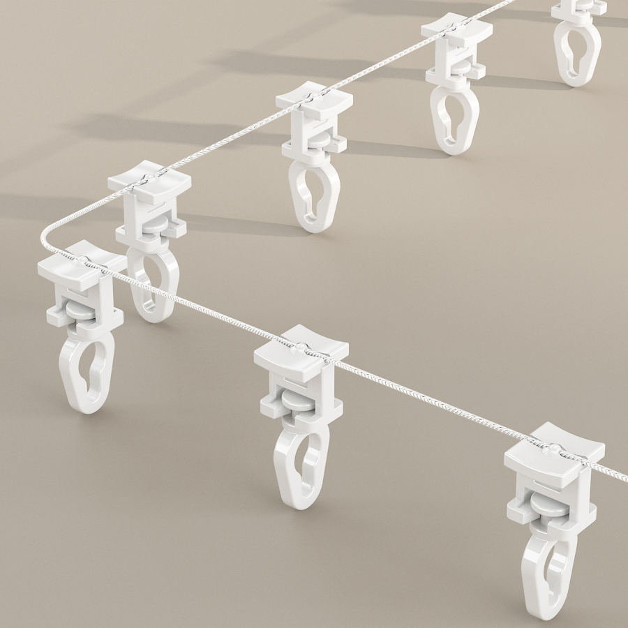 Modern Snake S-Wave Complete Ceiling Track with Accessories Extendable Track Rail