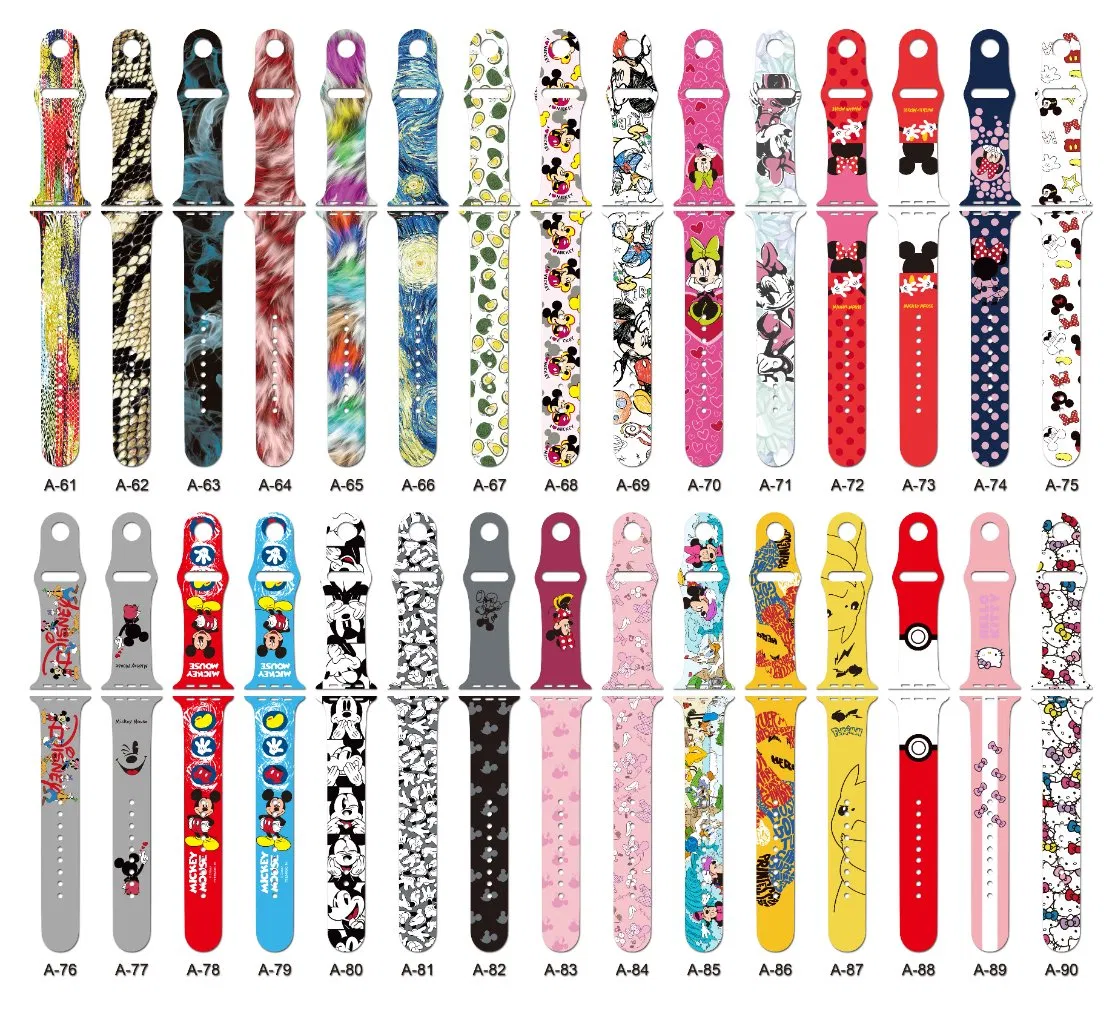 OEM Customized Pattern 38/40/42/44/45/49mm Fashion Watch Strap for Apple Watch Ultra S8 S7
