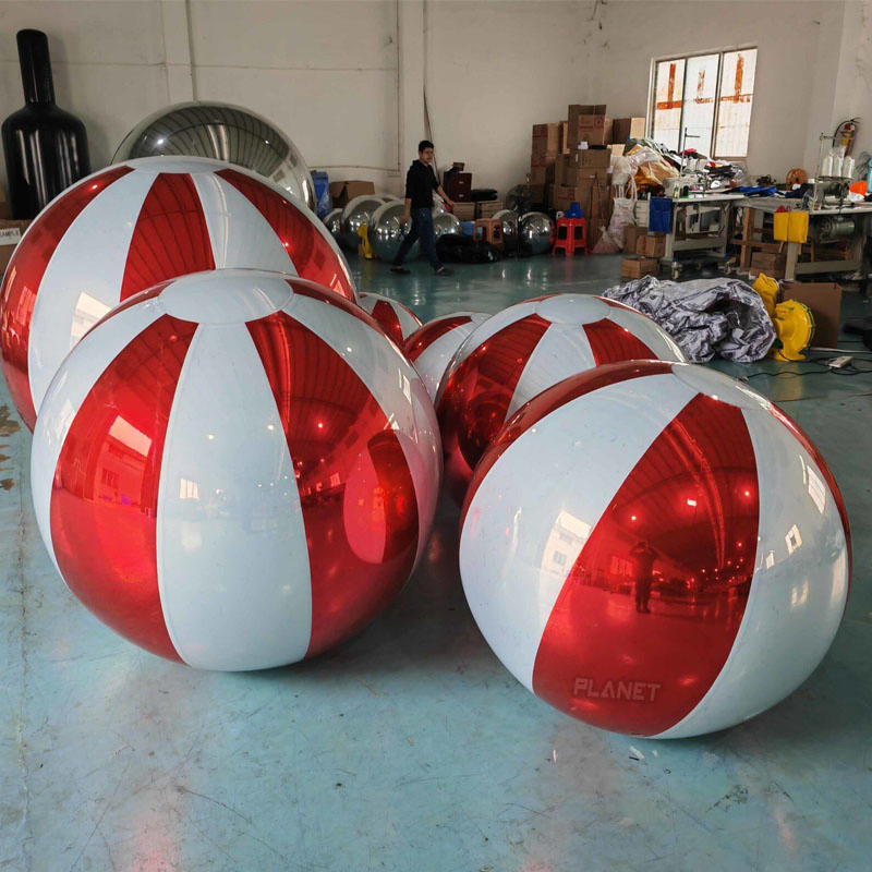 Reusable Double Layer Reflective PVC Mirror Sphere for Party Decoration