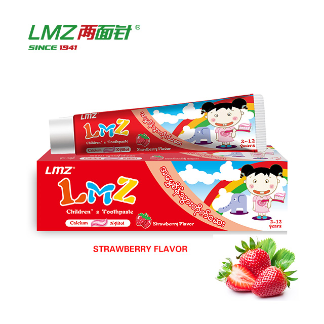 Mild Strawberry Flavored Kids Toothpaste for Healthy Teeth Growth