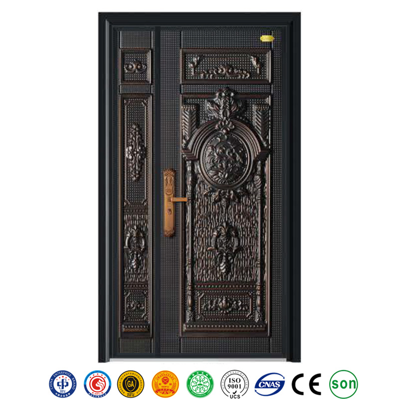 Anti-Theft Security Stainless Steel Metal Front Exterior Entrance Metal Main Safety Doors