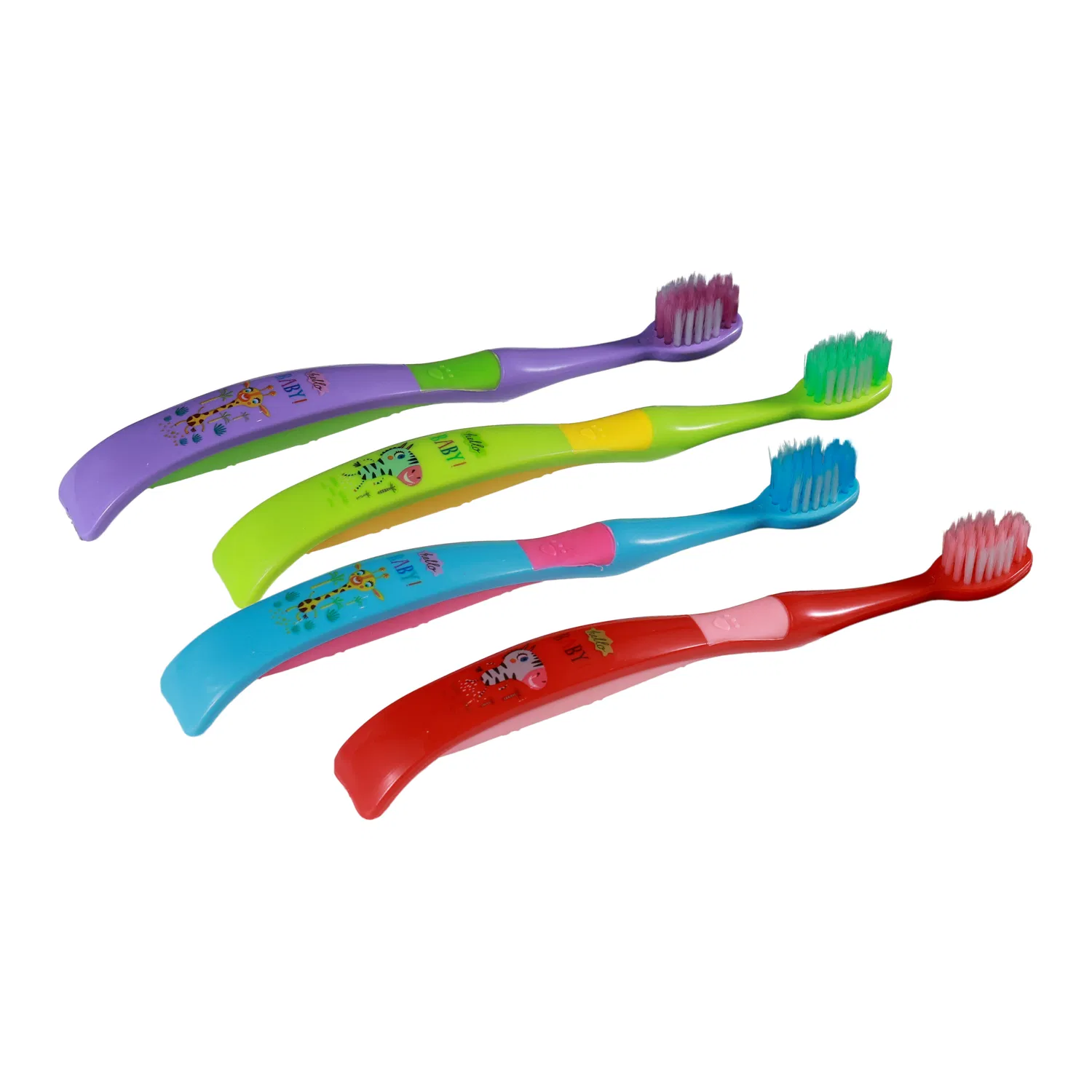 PP TPE Handle DuPont Tynex Bristles Printing Cartoon Child Kids Toothbrush