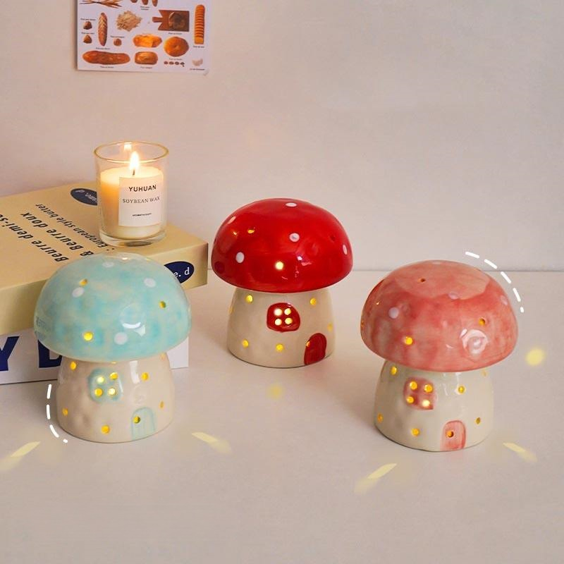 Whimsical Ceramic Mushroom Night Light for Cozy Decor