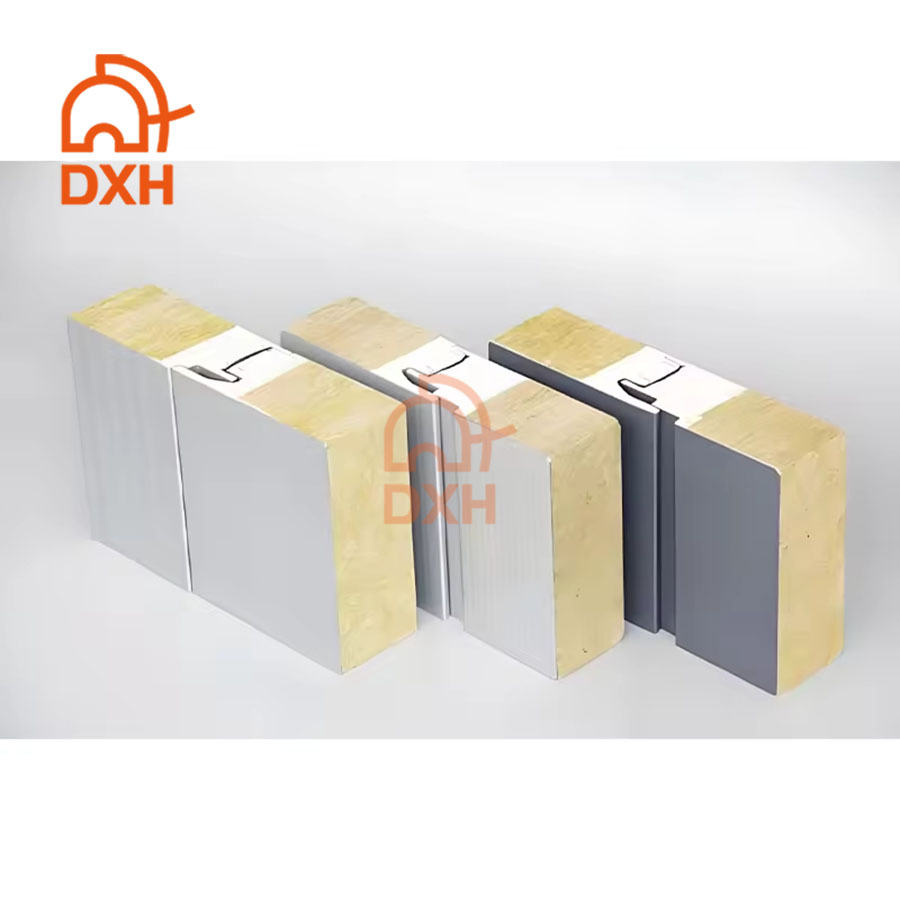 Dxh Easy Installation Thermal Insulation Office Building OEM ODM High Quality CE ISO Chinese Durable High Quality Rock Wool Sandwich Panel
