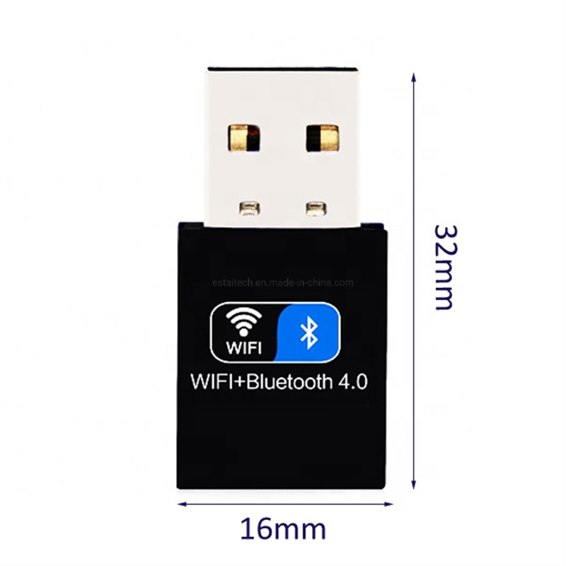 150Mbps 2 in 1 Bt4.0 WiFi Adapter Dongle for PC/Laptop
