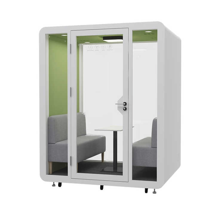 Modern Eco-Friendly 4-Layer Soundproof Steel Frame Office Pod Acoustic Silent Cabin for 4 People Easy-to-Assemble Modular