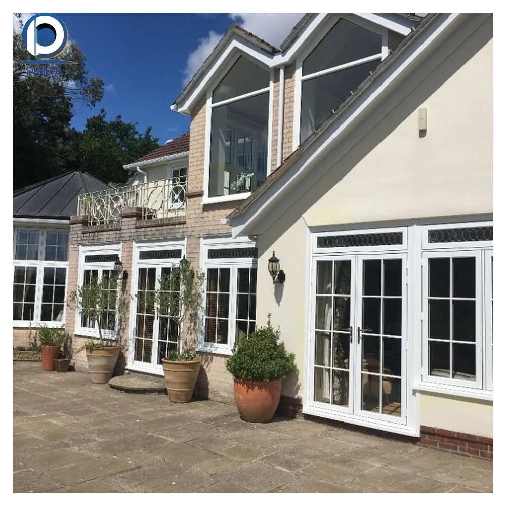 Customized American Standard Thermal Break Soundproof Insulated Tempered Glass UPVC Door