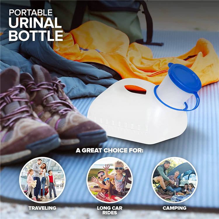 Women Men Portable PEE Funnel Cup Urinal Bottle for Emergency Travel Car Camping