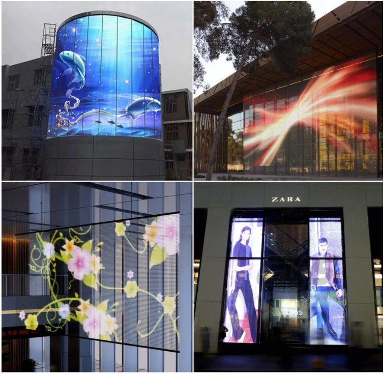 Curtain Window Transparent P3.91-P7.81 LED Screen Indoor Transparent LED Display